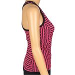 Athleta dark pink and black striped tank top with criss-cross back. Medium. EUC Photo 4