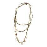 Park Lane  Knight Layered Beaded Necklace Gold Coin Tiered Boho Festival Photo 4