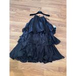 AJE. RUFFLED BLACK CLAUDIA TIERED MINI PARTY DRESS Photo 11