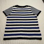 Ralph Lauren Lauren Knit Shirt Top Sz 2X White Striped Blue Black Boat Neck Photo 10