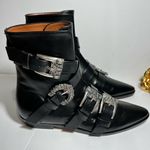 Etro Buckles leather boots with crystal jewels embellished Silver Size 6 Photo 6