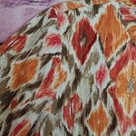 Chico's GOLD METALLIC FINISH CATS EYE PRINT LINEN BLEND OPEN FRONT JACKET 2 Photo 3