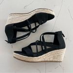 Eileen Fisher NEW Wanda Wedge Espadrille Sandal Black Women's Sz 9.5 MSRP $195 Photo 3