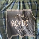 Style & Co Ac/dc high voltage graphic tee on back of . Blue and Green Plaid Shirt Photo 2