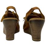 Timberland Earthkeepers US Size 9 Brown Leather Peep Toe Sling Back Wedge Heels Photo 4