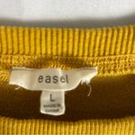 easel Easle Women Sweater Balloon Sleeve Animal Print Mustard Photo 3