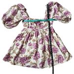 Abercrombie & Fitch  Emerson Poplin Puff Sleeve Mini Dress Size Medium Linen Photo 4