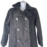 Weather Tamer Women's Size Small Grey Double Breasted 100% Wool Pea Coat‎ Gray Photo 1