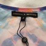 America & Beyond Tie Dye Short Dolman Sleeve Pullover Blouse M NWT Size M Photo 7