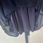 Bardot  Bellissa Sequin Mini Wrap Dress Navy Blue Long Sleeve Formal Cocktail Photo 12