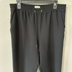 Aritzia  Wilfred Buffon Black Drawstring Crepe Joggers Trouser Pants‎ Size Medium Photo 1