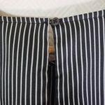 Avec Les Filles Large Black, White Stripe Pullover, Long Sleeve, Blouse Top Photo 7