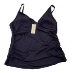 Sea Level Plus Size Eco Essentials Cross Front Tankini Swim Top NAVY Size 16 NWT Photo 4
