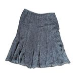 Jones New York Vintage y2k  Silk Black & Cream Ditsy Floral Midi Skirt Size 12 Photo 1