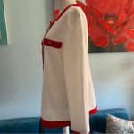 Buttons Calais Made In USA Vintage Retro 1960’s Colorblock Red White  Sweater 16 Photo 3