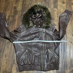 ✨STUNNING✨ Vintage 100% Lambskin Moto Bomber Jacket in Chocolate Brown Size XL Photo 10