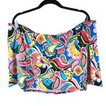 BLEU by Rod Beattie Skirted Hipster Bikini Bottoms Paisley Colorful 22W Pink Photo 3