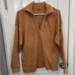 Aerie NWOT Tan Quarter-Zip Pullover Photo 0