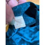 Victoria's Secret Vtg 70s Gold Label Satin Jacquard Pajama Set Long Teal Medium Photo 4