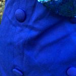 Vintage 90s Electric Blue Sequin Sleeveless Dress And Jacket Set 6 Photo 8