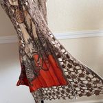 Tempo Paris Boho Crochet Size Medium Brown Animal Print Fall Layering Kimono Photo 10