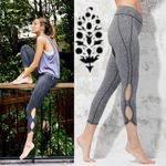Free People Movement High Rise Infinity Symbol Cutout Leggings Charcoal Black XS Photo 1