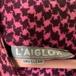 Deadstock Vintage | L’AIGLON Houndstooth Print Midi Dress Small Mrs. Maisel NWT Pink Photo 5
