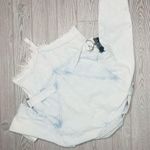 Boom Boom Jeans Nwt  denim light wash jacket cropped raw hem style medium unique Photo 4