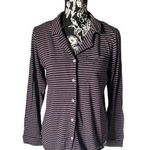 Marine layer  Long Sleeve Striped Top soft medium collared polo Photo 0