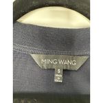 Ming Wang  Nautical Preppy Blazer S | Navy Knit Contrast Trim Jacket Photo 4