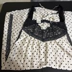 Free People Black and White Polka Dot Nightgown Photo 4