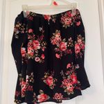 Strapless Black Floral Blouse Size M Photo 1