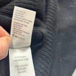 Paige  NWT Raundi S Black Wool Sweater Black Asymmetrical Cutout Turtleneck Knit Photo 12