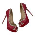 Valentino Garavani  Rockstud Two Tone Platform Pumps Peep Toe Size 41 Photo 5