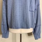 Lucky Brand Patchwork Batwing Hoodie Cropped Sweatshirt, Sz Medium Photo 8