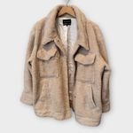 Something Navy  Faux Shearling Teddy Jacket Size XL Photo 4