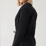 Athleta  Black Primatwill Tie Blazer Photo 0