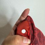 Lululemon  Denim Wash Print Autumn Red Black 23" Wunder Train High-Rise‎ Crop Photo 6