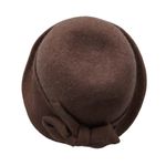 Toucan Collection Brown Wool Hat with Side Bow Fedora Photo 3