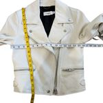 Coach  leather biker jacket in cream/ off-white NWOT Photo 10