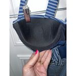 Jessica Simpson NWOT ‎ Women's Medium Navy Striped Halter One Piece Swimsuit Photo 5