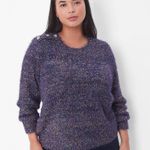 Lane Bryant Classic Crew-Neck Eyelash Tinsel Sweater Sz 14/16 NWOT Photo 0