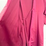 Victoria's Secret  Vintage Gold Label Maroon Satin Chiffon Kimono Robe OS Romantic Photo 4