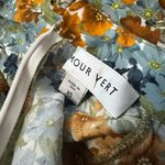 Amour Vert  Floral Print Mock Neck Long Sleeve Dress XS Photo 4