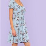 ✨ Shirred Waist Frilled Cuff Dress✨ Blue Size M Photo 2