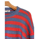 Altar'd State Cropped Sweater Women's Size S Blue Orange Striped Crew Neck NWT Photo 3