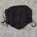 Princess Polly  Black Lace-Up Corset Top Photo 0