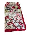 Retro Theme 50s Rockabilly Sock Hop Christmas Scarf 68x20 Novelty Print Glam Red Photo 1