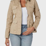 Kensie  Tan Utility Jacket for Women Photo 0