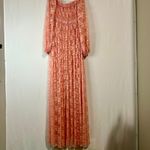 Women’s Maternity Off Shoulder Long Sleeve Maxi Dress Coral Pink EUC Photoshoot Size undefined Photo 9